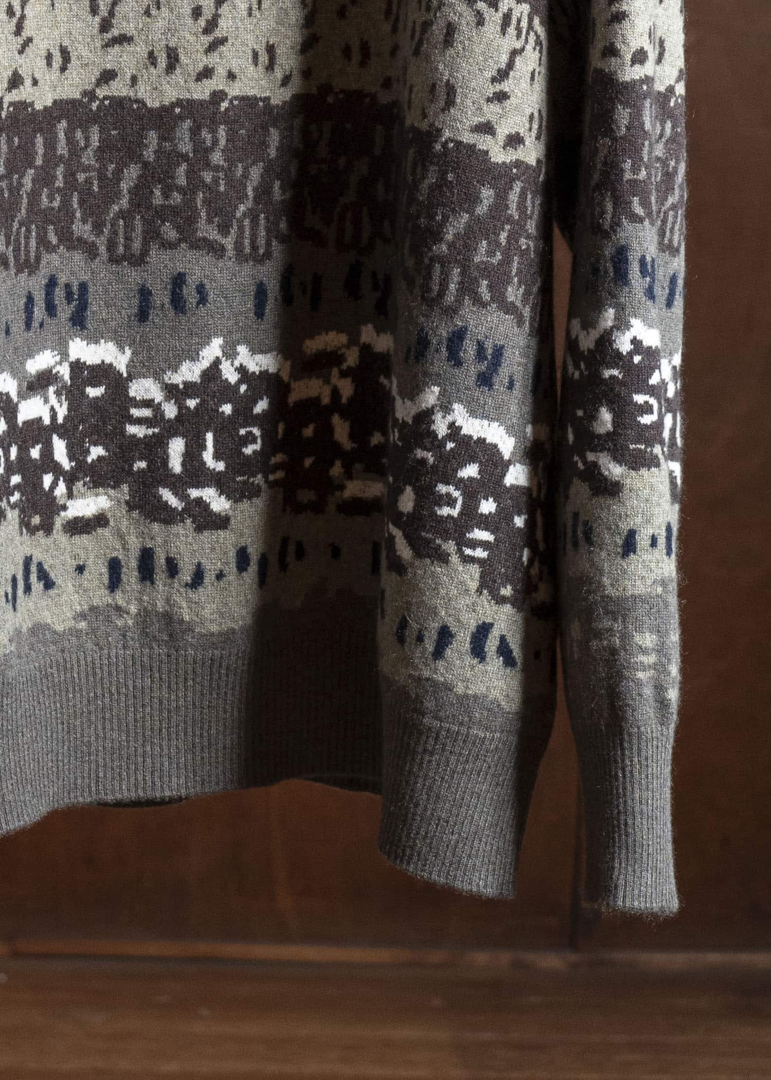 ZIGGY CHEN 0M2532002 FLOAT THREAD JACQUARD SWEATER 91