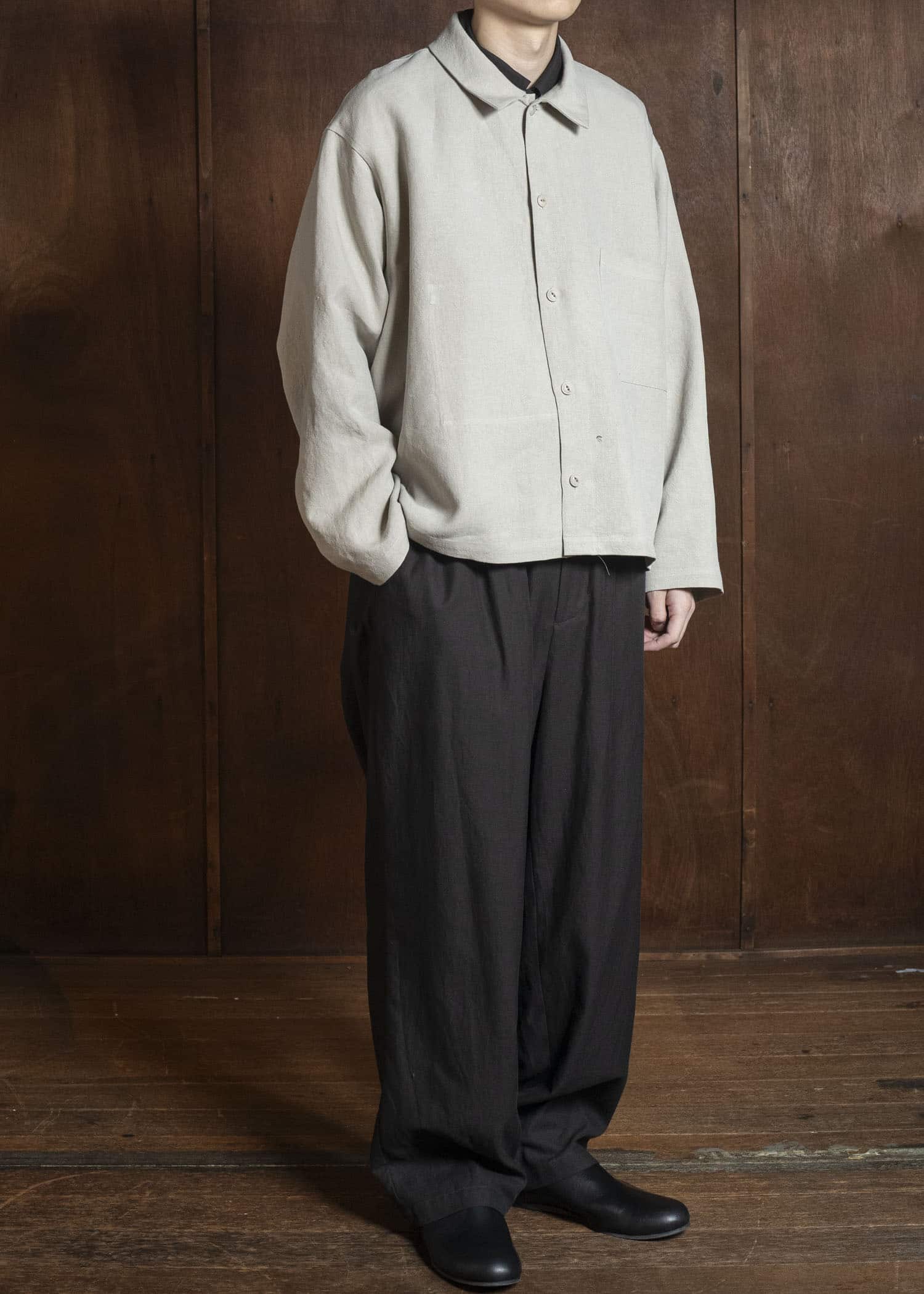 YOKO SAKAMOTO YS-26SS-28-BEIGE Work Blouse BEIGE