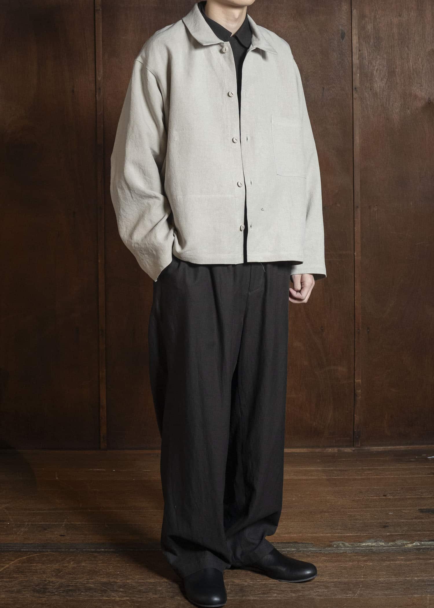 YOKO SAKAMOTO YS-26SS-28-BEIGE Work Blouse BEIGE