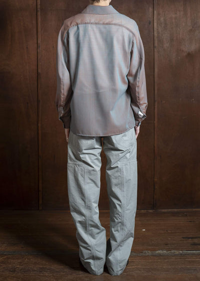 OPPOSE DUALITY Chambray Panel Shirts OD2002SHT-25SS Orange Gray