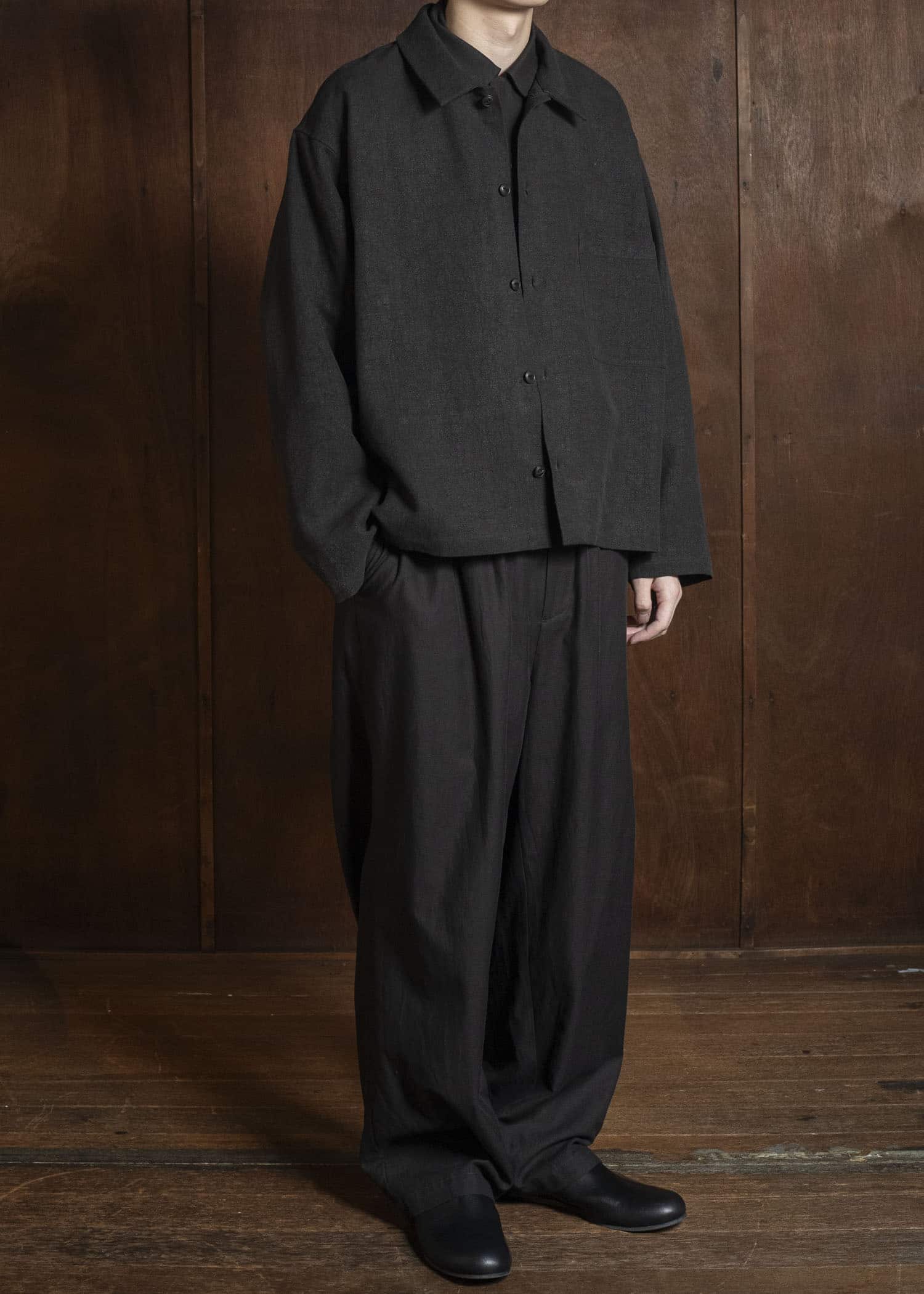 YOKO SAKAMOTO YS-26SS-28-BROWN Work Blouse BROWN