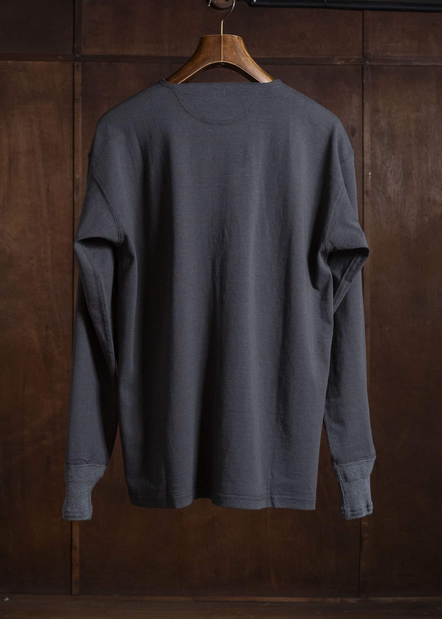 Taiga Takahashi Lot.618 Side Henley Neck Shirt CHARCOAL