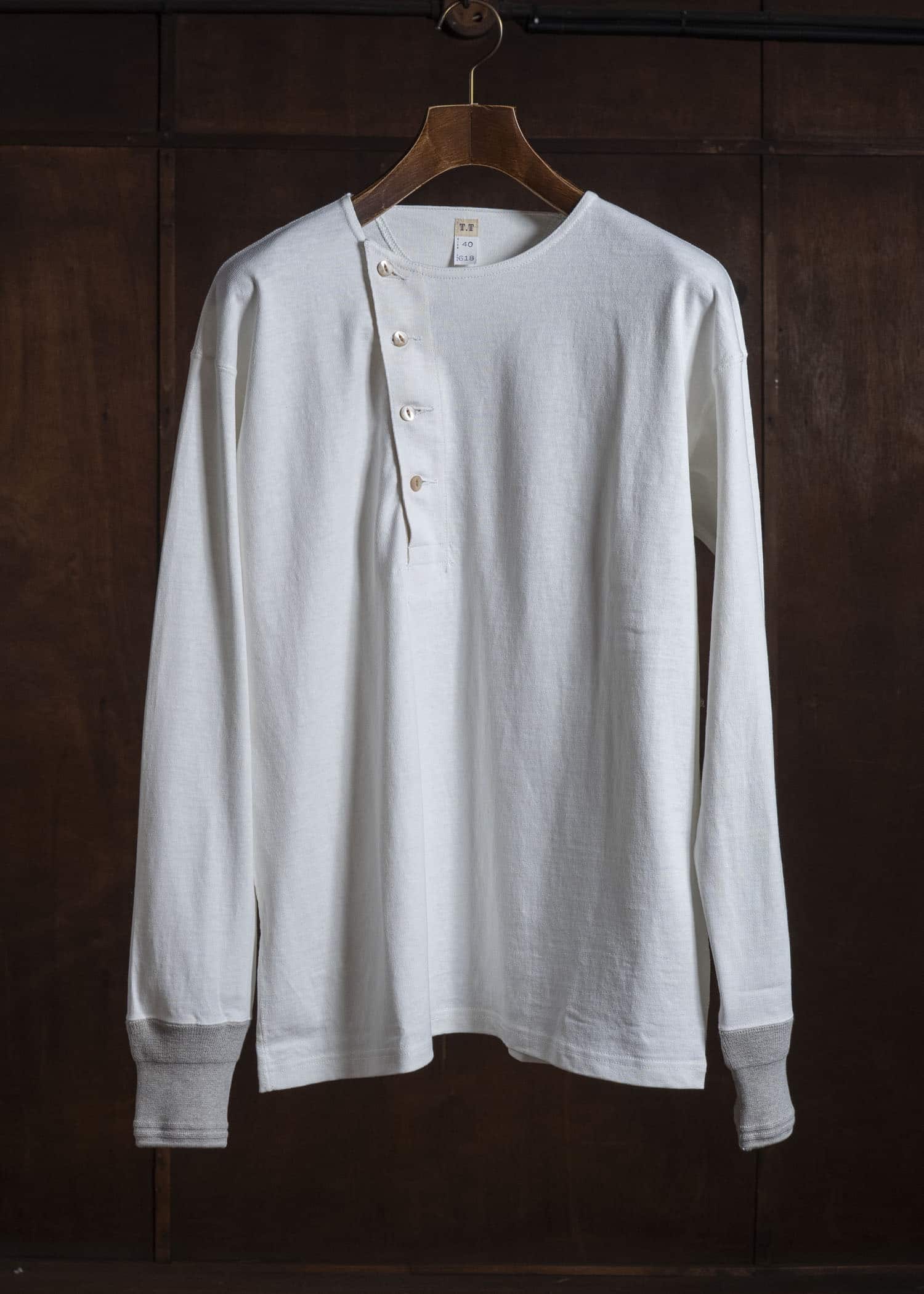 Taiga Takahashi Lot.618 Side Henley Neck Shirt IVORY