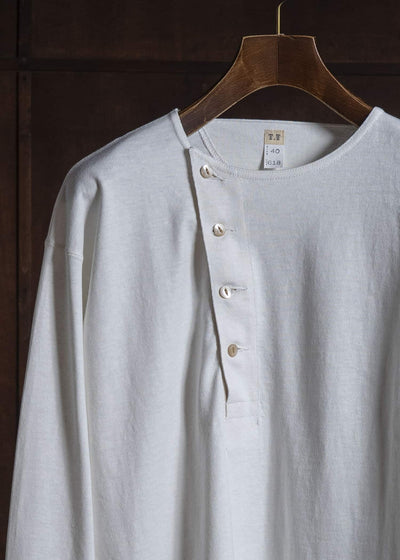 Taiga Takahashi Lot.618 Side Henley Neck Shirt IVORY