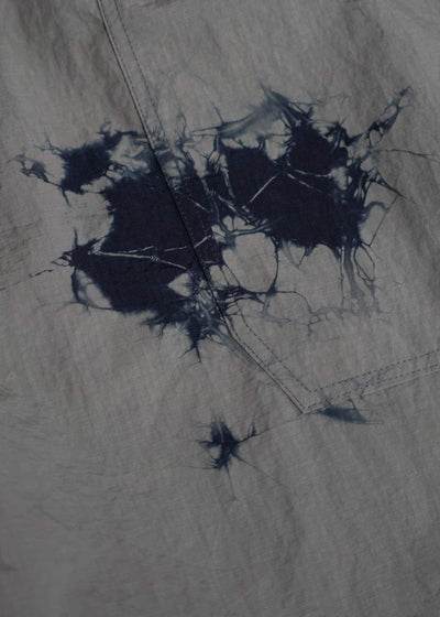 SUZUSAN Recycled Ripstop Nylon Shorts(Madara Shibori) Black x Khaki