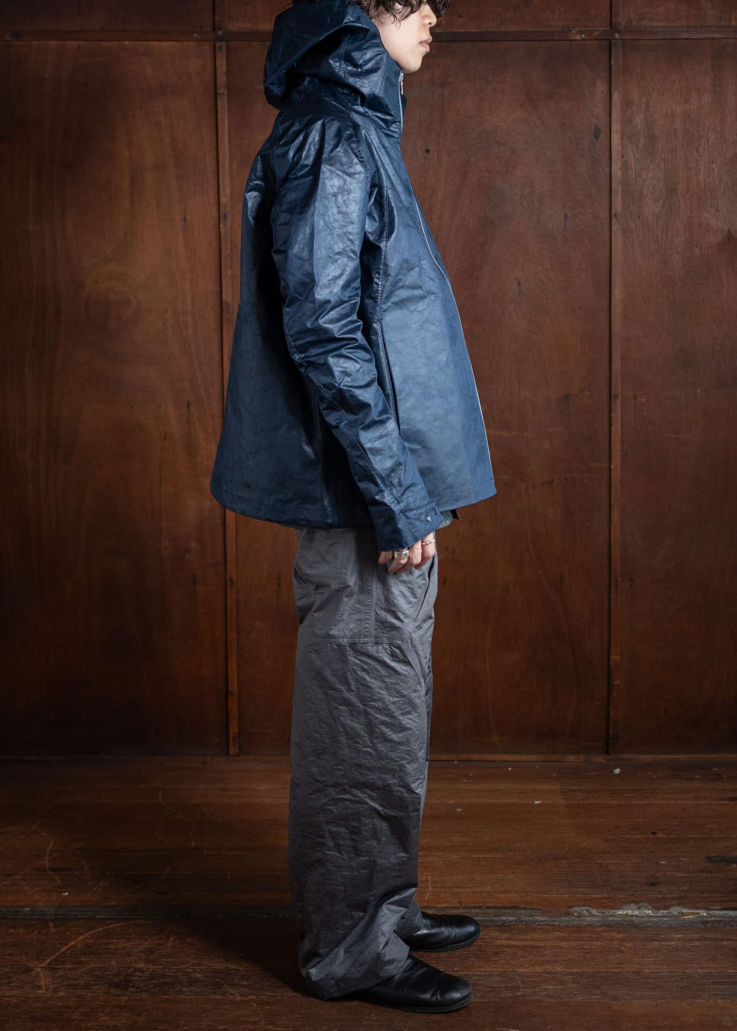 OPPOSE DUALITY T-1000 Short Parka Navy × Aluminium OD1033PAK-24AW