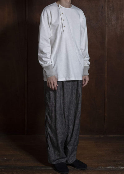 Taiga Takahashi Lot.618 Side Henley Neck Shirt IVORY