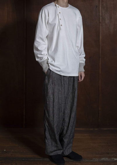 Taiga Takahashi Lot.618 Side Henley Neck Shirt IVORY