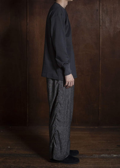 Taiga Takahashi Lot.618 Side Henley Neck Shirt CHARCOAL