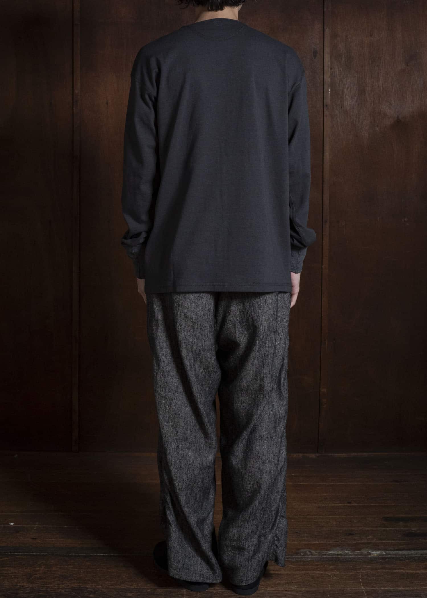 Taiga Takahashi Lot.618 Side Henley Neck Shirt CHARCOAL