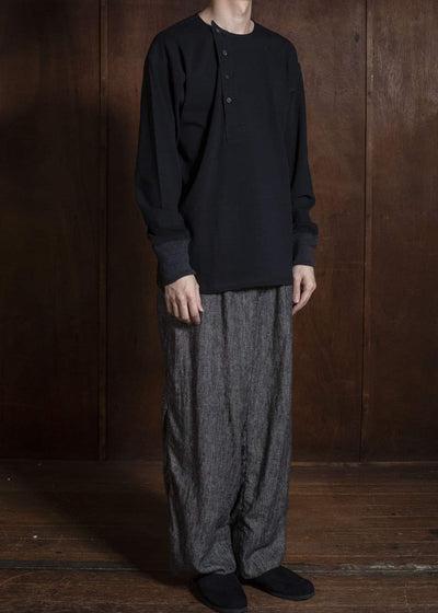 Taiga Takahashi Lot.618-Black Side Henry Neck Black