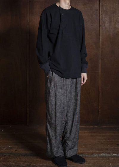 Taiga Takahashi Lot.618-Black Side Henry Neck Black