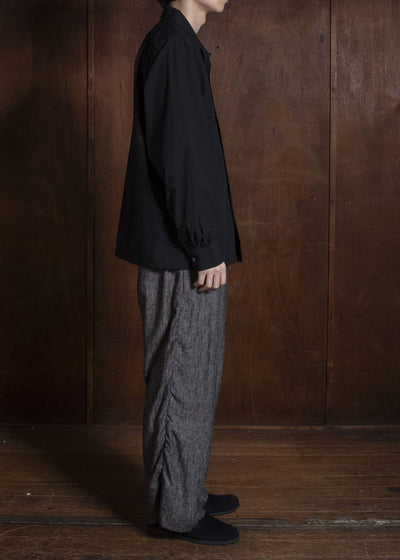 Taiga Takahashi Lot.101-Black Open Collar Shirt Black