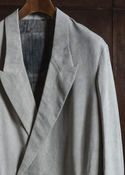ZIGGY CHEN DOUBLE BREASTED BLAZER PEARL GRAY 0W2620907