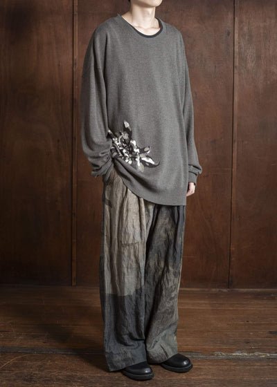 ZIGGY CHEN 0M2532009 FLOWER INTARSIA SWEATER 54