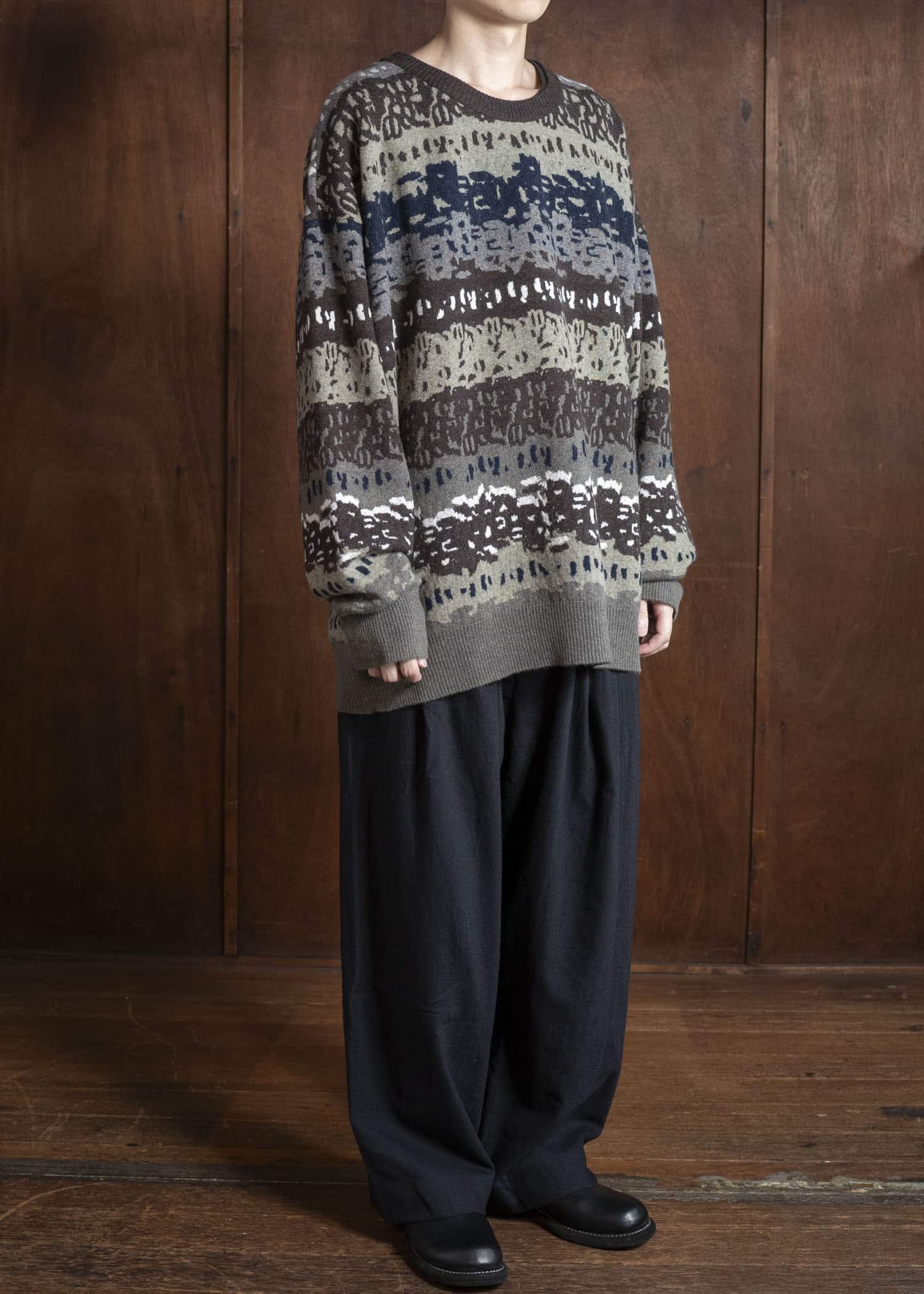 ZIGGY CHEN 0M2532002 FLOAT THREAD JACQUARD SWEATER 91