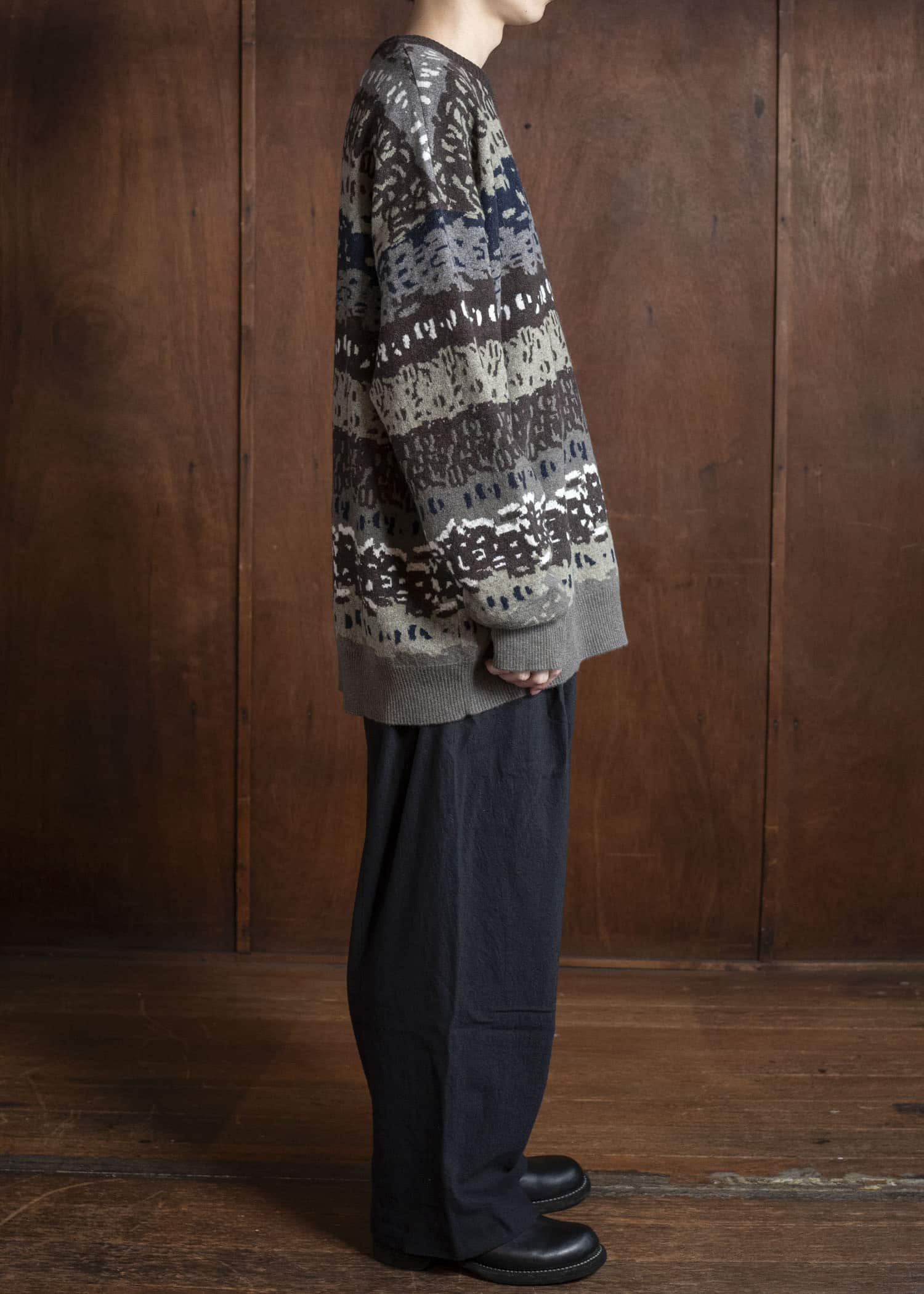 ZIGGY CHEN 0M2532002 FLOAT THREAD JACQUARD SWEATER 91