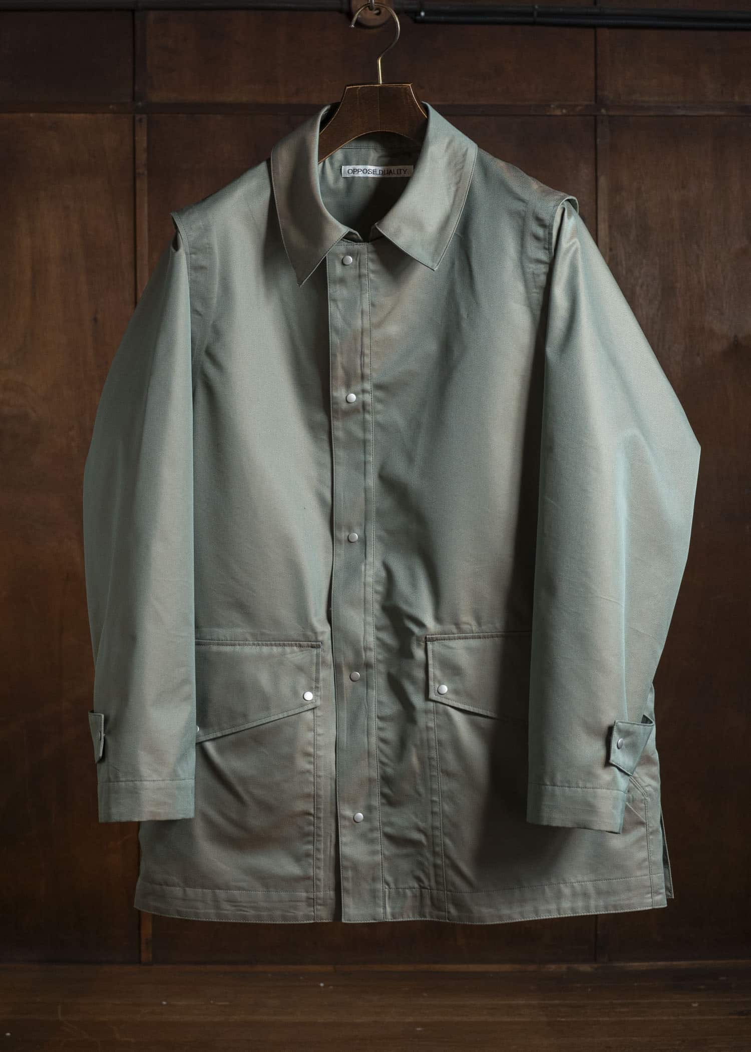 OPPOSE DUALITY OD1011COA-26SS ChambrayMod Harf Coat Beige