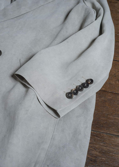ZIGGY CHEN DOUBLE BREASTED BLAZER PEARL GRAY 0W2620907