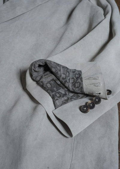 ZIGGY CHEN DOUBLE BREASTED BLAZER PEARL GRAY 0W2620907