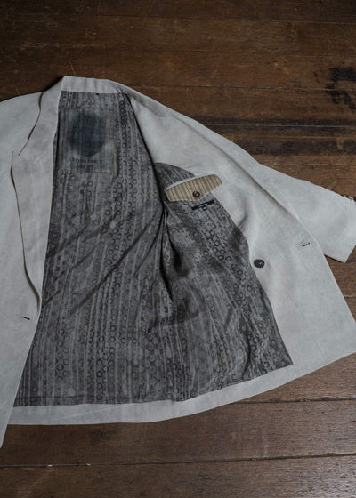 ZIGGY CHEN DOUBLE BREASTED BLAZER PEARL GRAY 0W2620907