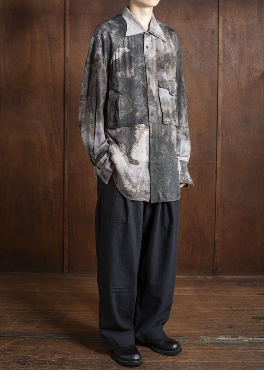 ZIGGY CHEN 0M2530701 DIGITAL PRINT SILK SHIRT JACKET 3