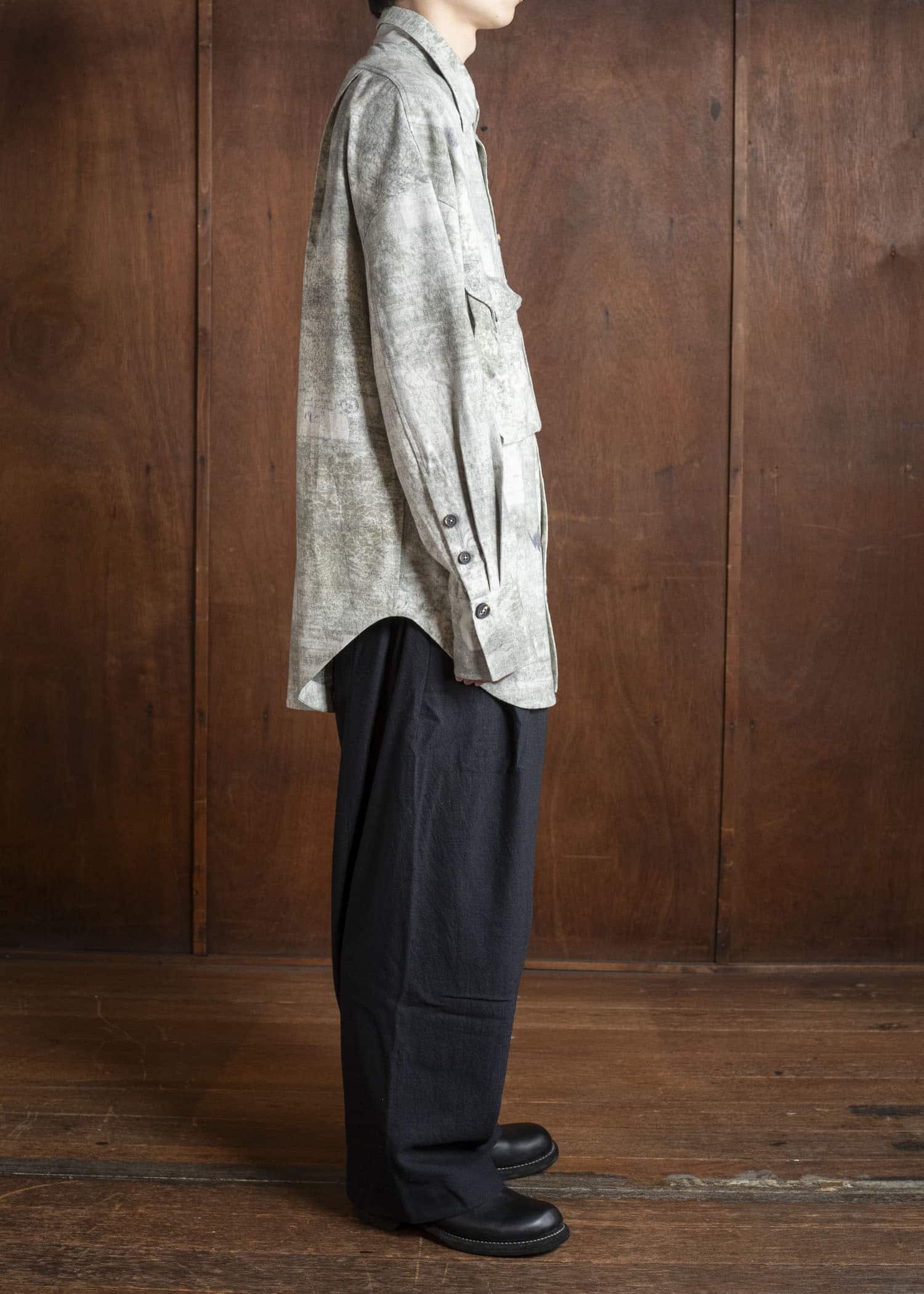 ZIGGY CHEN 0M2530735 DIGITAL PRINT WOOL SHIRT JACKET 52