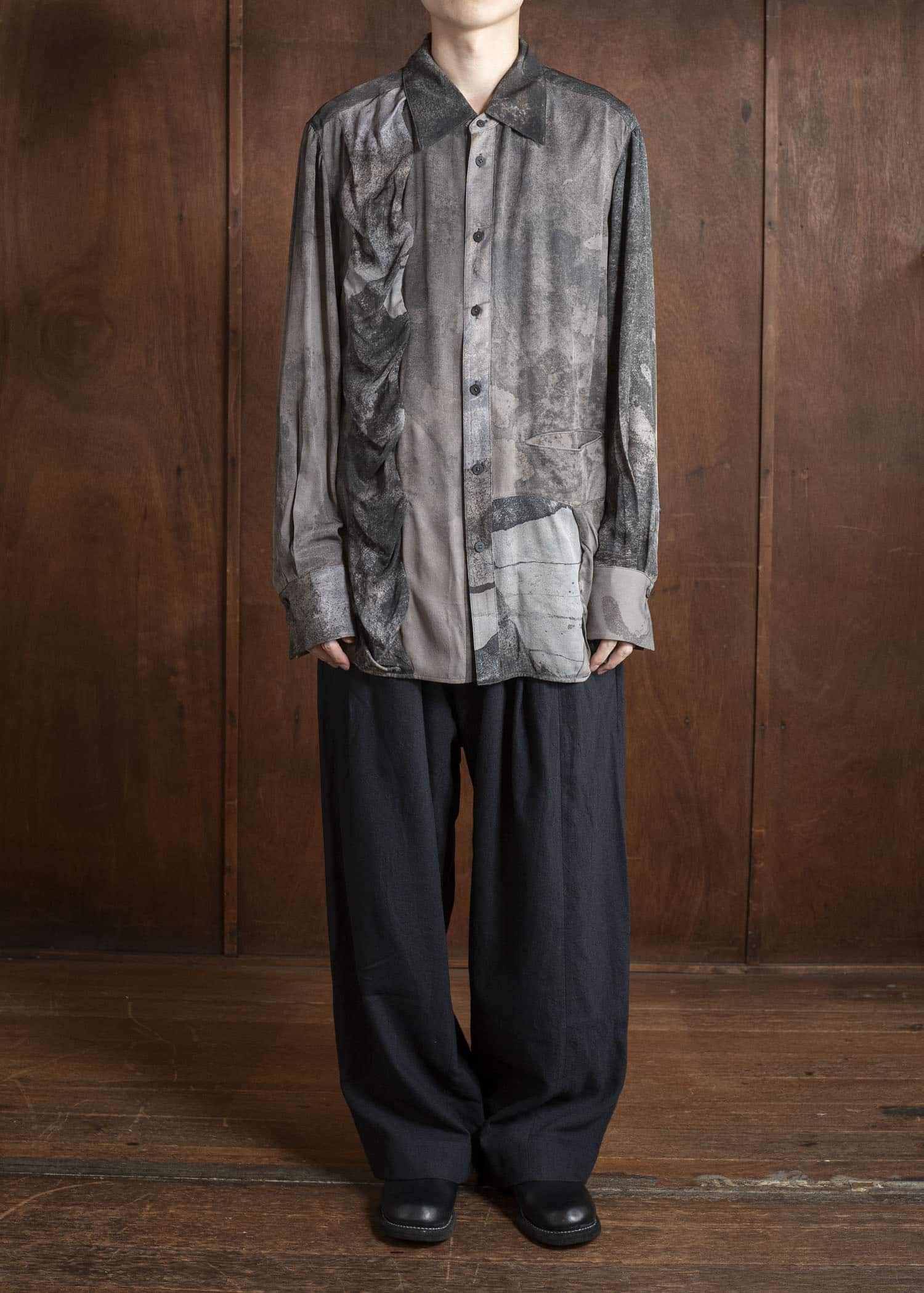 ZIGGY CHEN 0M2530714 DIGITAL PRINT WAVE-SHAPED SHIRT 3