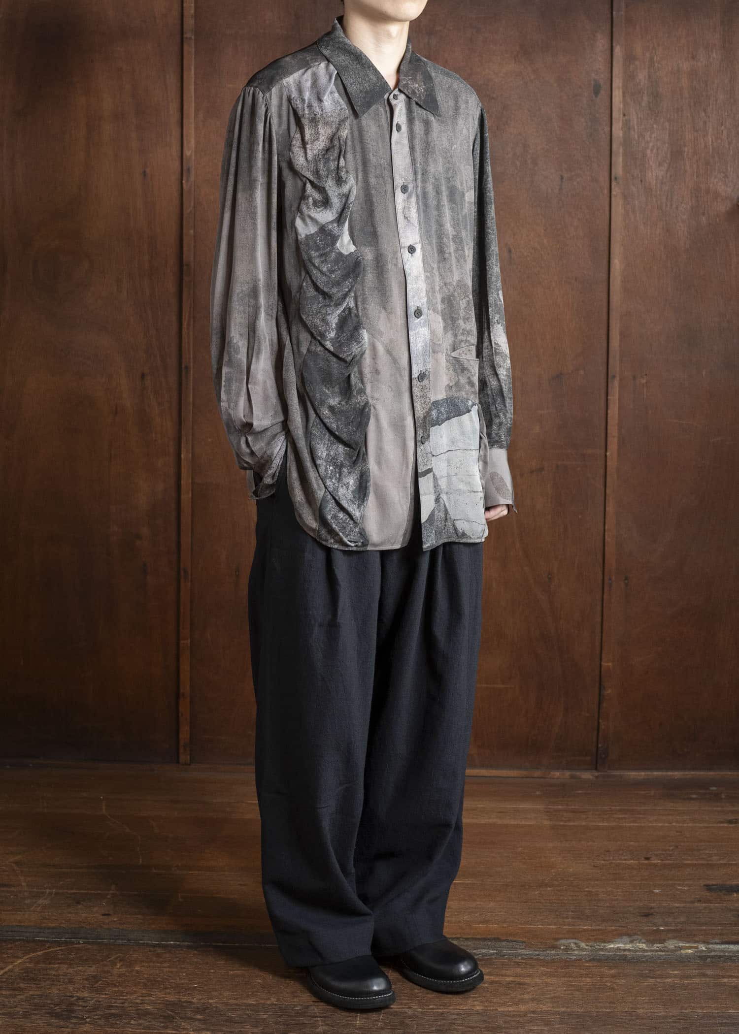 ZIGGY CHEN 0M2530714 DIGITAL PRINT WAVE-SHAPED SHIRT 3