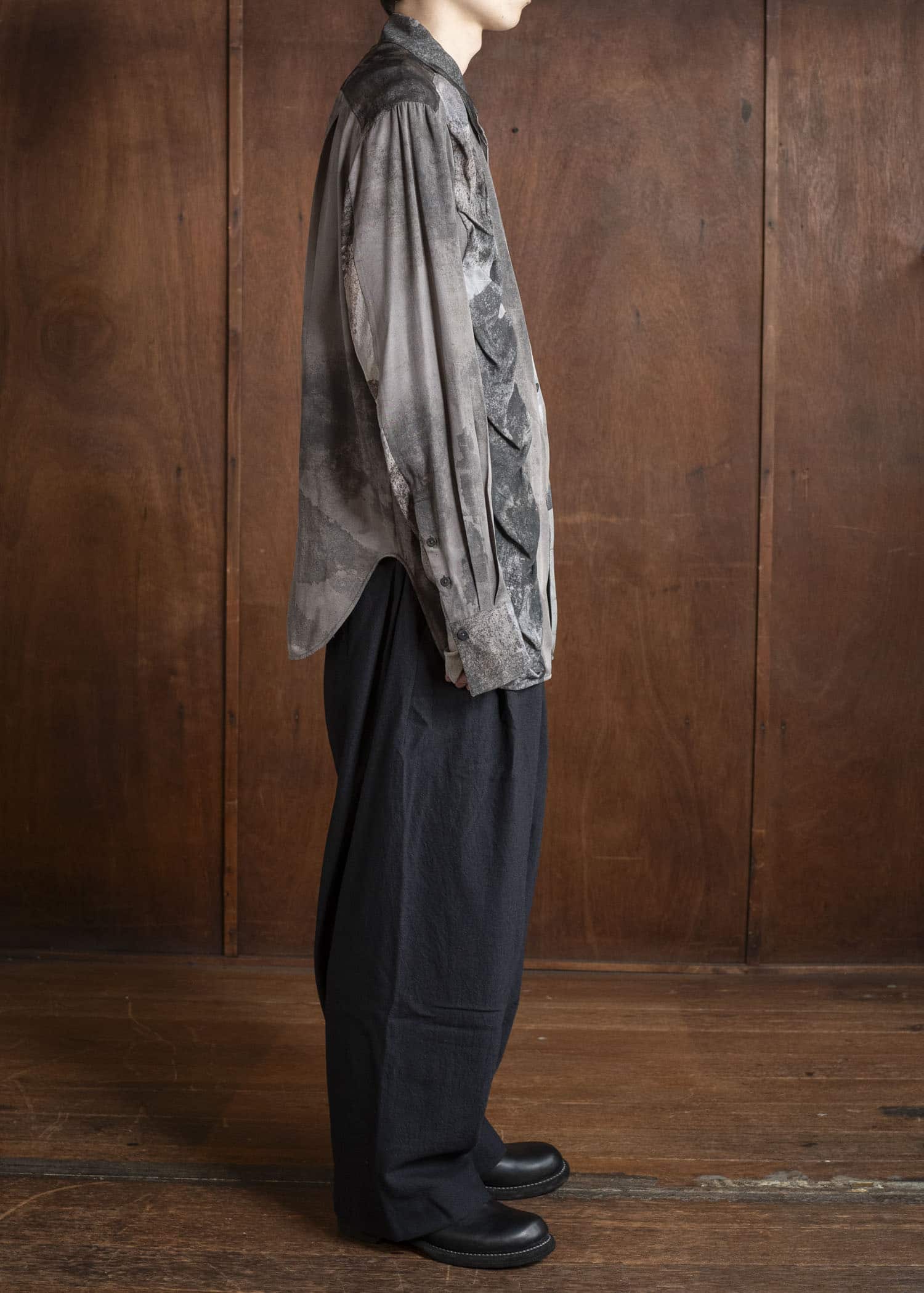 ZIGGY CHEN 0M2530714 DIGITAL PRINT WAVE-SHAPED SHIRT 3