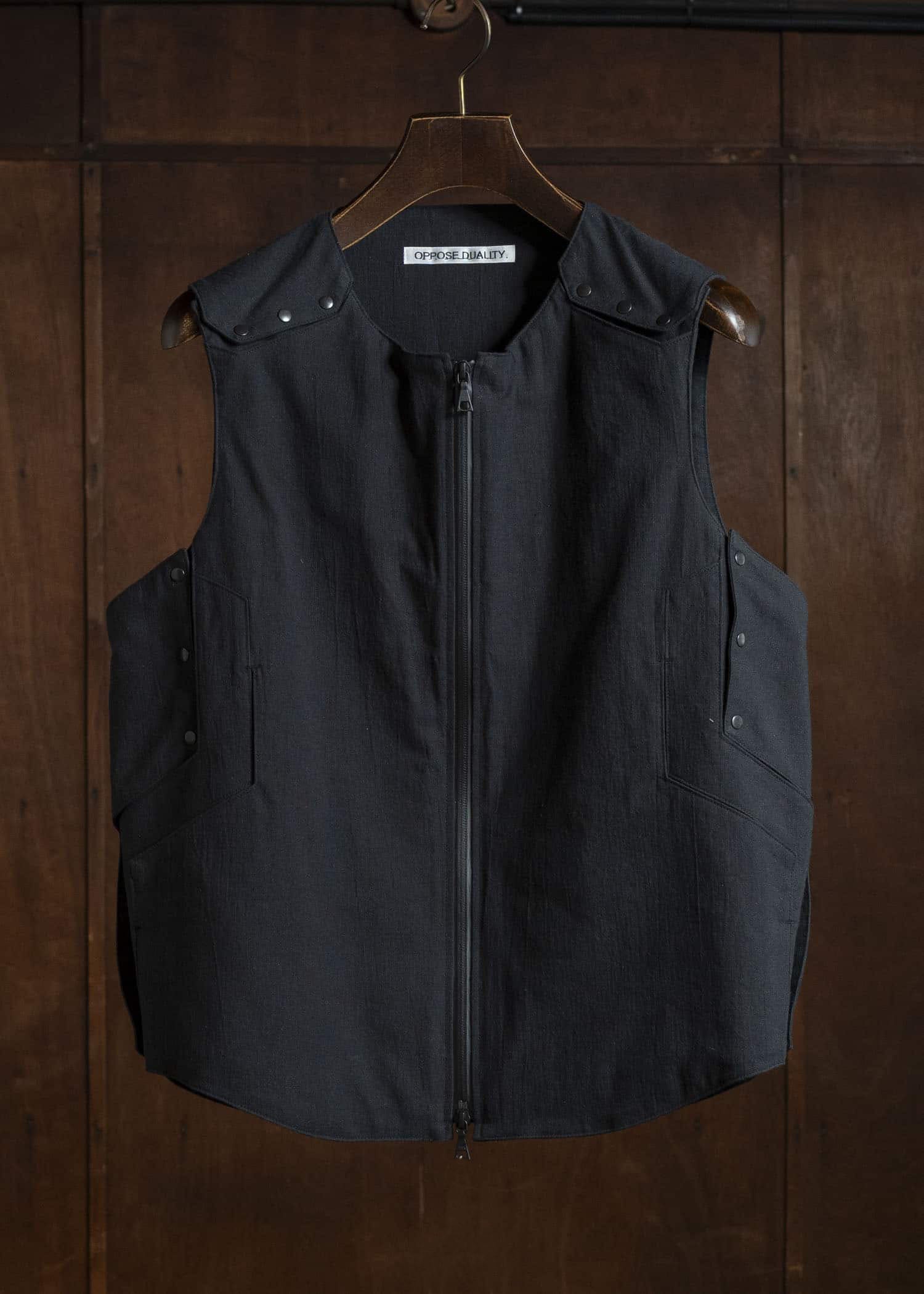 OPPOSE DUALITY OD1051VST-26SS Linen Vest Black