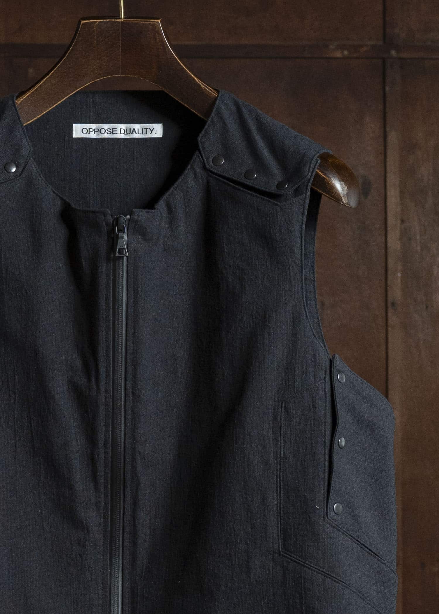 OPPOSE DUALITY OD1051VST-26SS Linen Vest Black