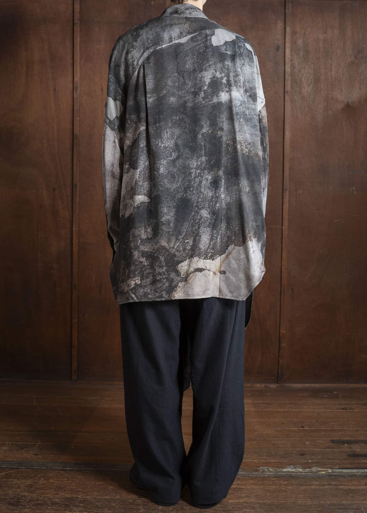 ZIGGY CHEN 0M2530747 DIGITAL PRINT ASYMMETRIC SCARF SHIRT 3