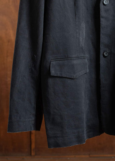 Professor.E Distressed Worker Blazer Washed Black 24FW-PE-JKT-11