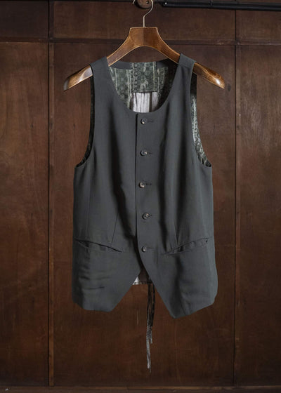 ZIGGY CHEN GATHERED GILET CHARLESTON GREEN 0W2620105