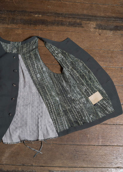 ZIGGY CHEN GATHERED GILET CHARLESTON GREEN 0W2620105