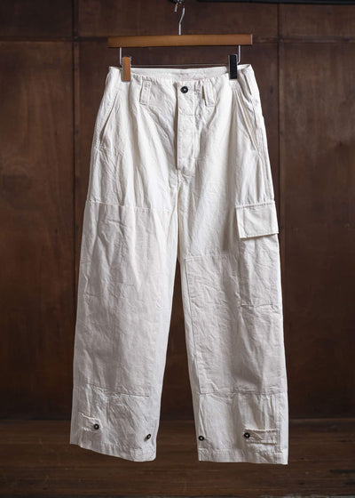 amachi. Double Knee Cargo Pants - Light Weight AY00-7-5 Off White