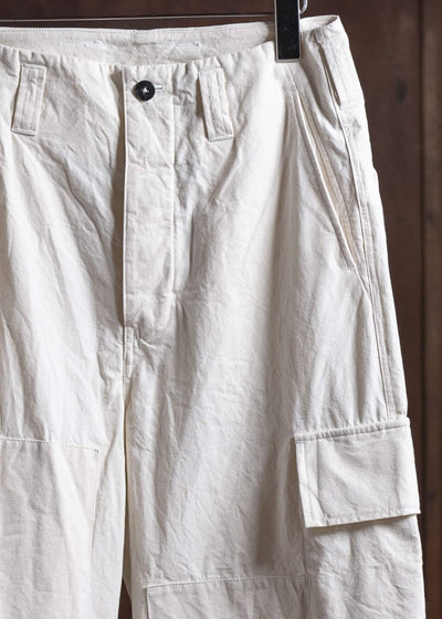 amachi. Double Knee Cargo Pants - Light Weight AY00-7-5 Off White