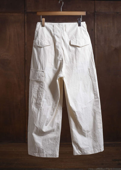 amachi. Double Knee Cargo Pants - Light Weight AY00-7-5 Off White