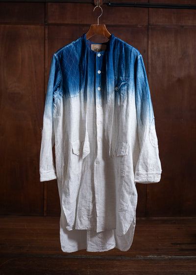 HEōS HEAW-SH004 Hunting Shirt Indigo&amp;White