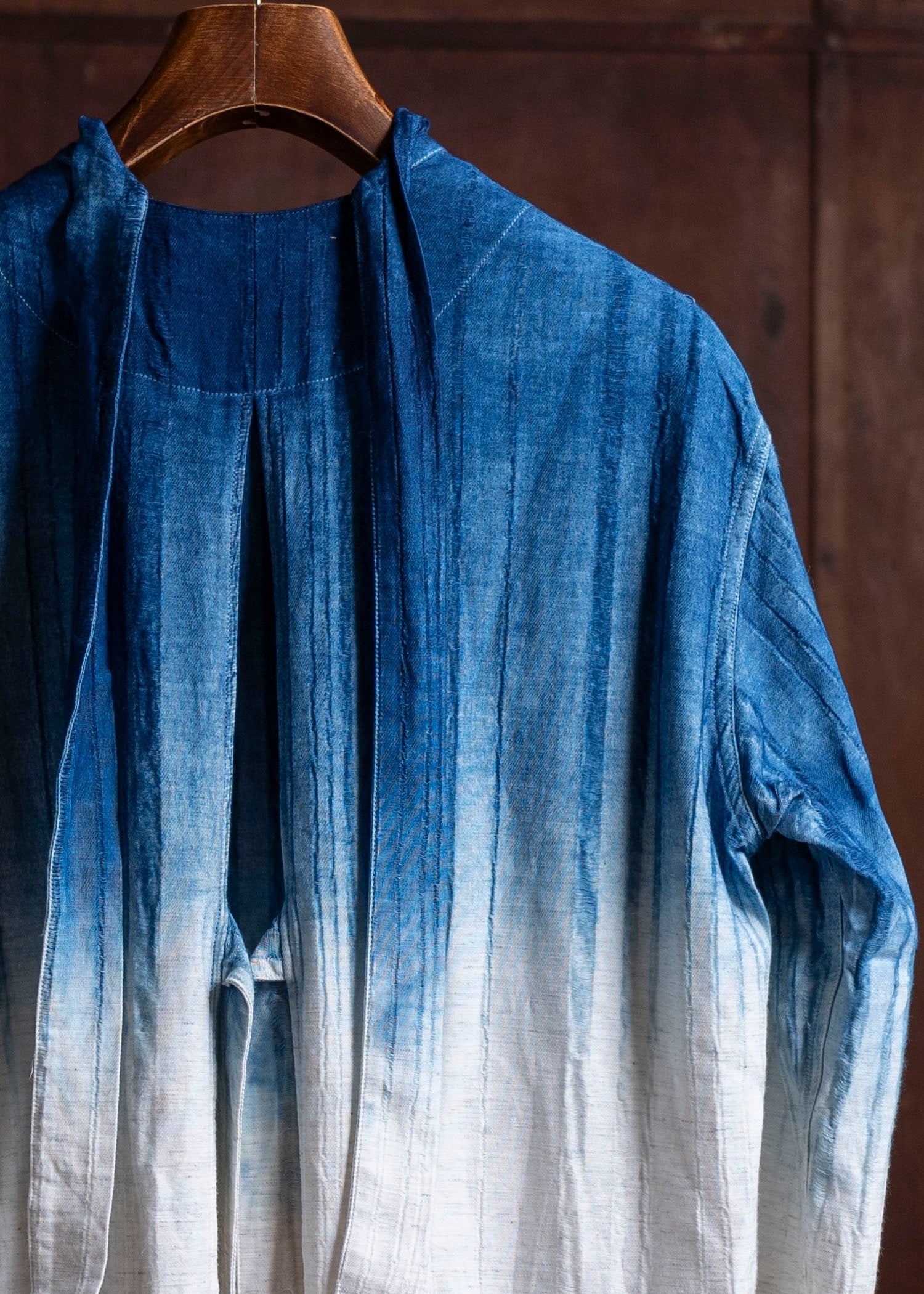 HEōS HEAW-SH004 Hunting Shirt Indigo&White