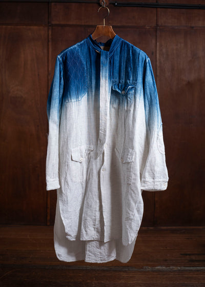 HEōS HEAW-SH004 Hunting Shirt Indigo&amp;White