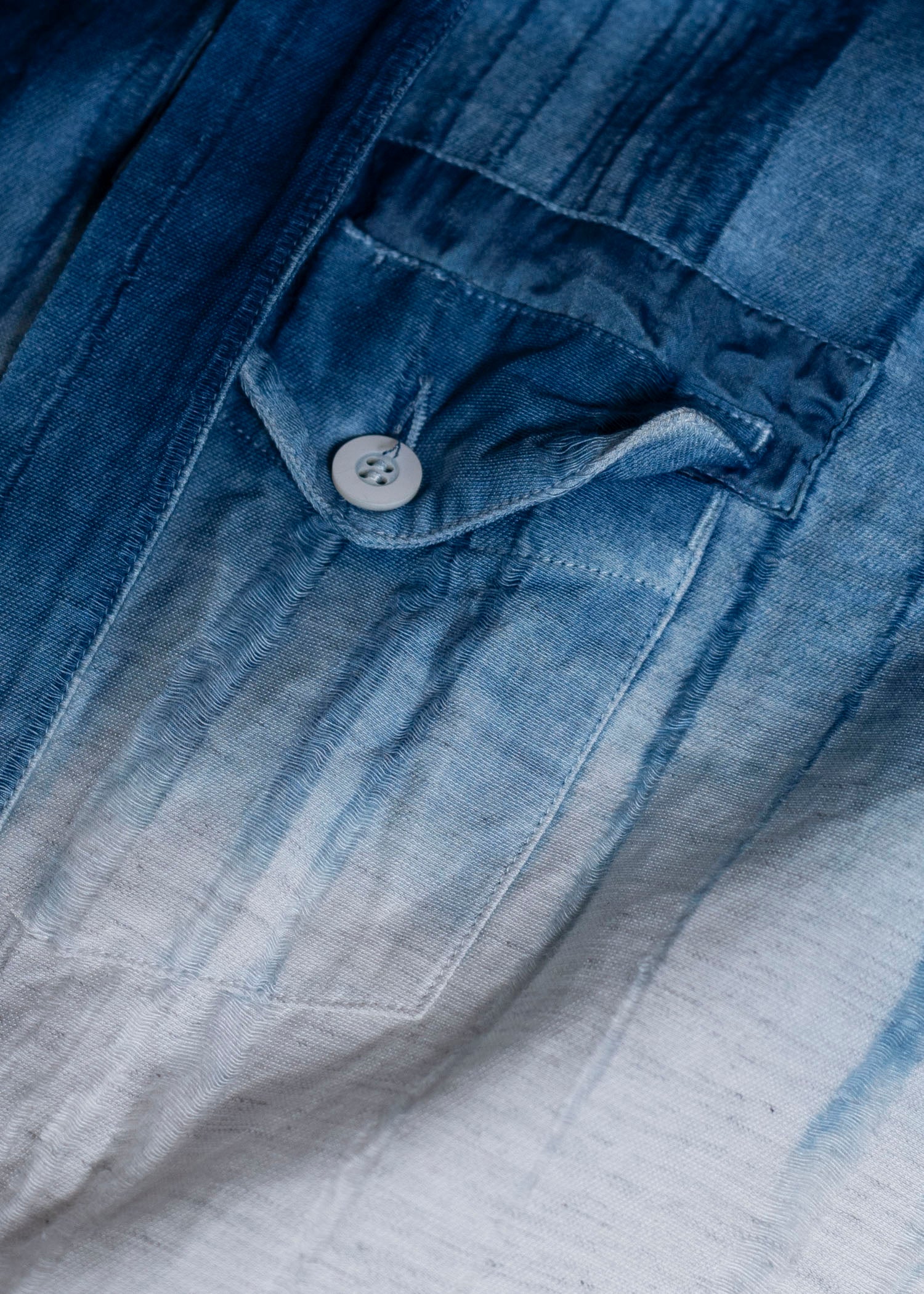 HEōS HEAW-SH004 Hunting Shirt Indigo&White