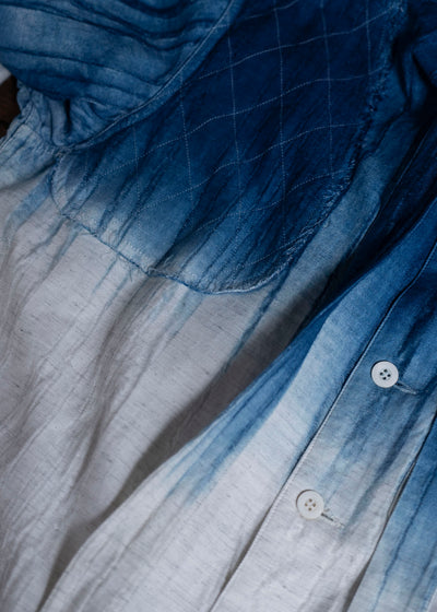 HEōS HEAW-SH004 Hunting Shirt Indigo&amp;White