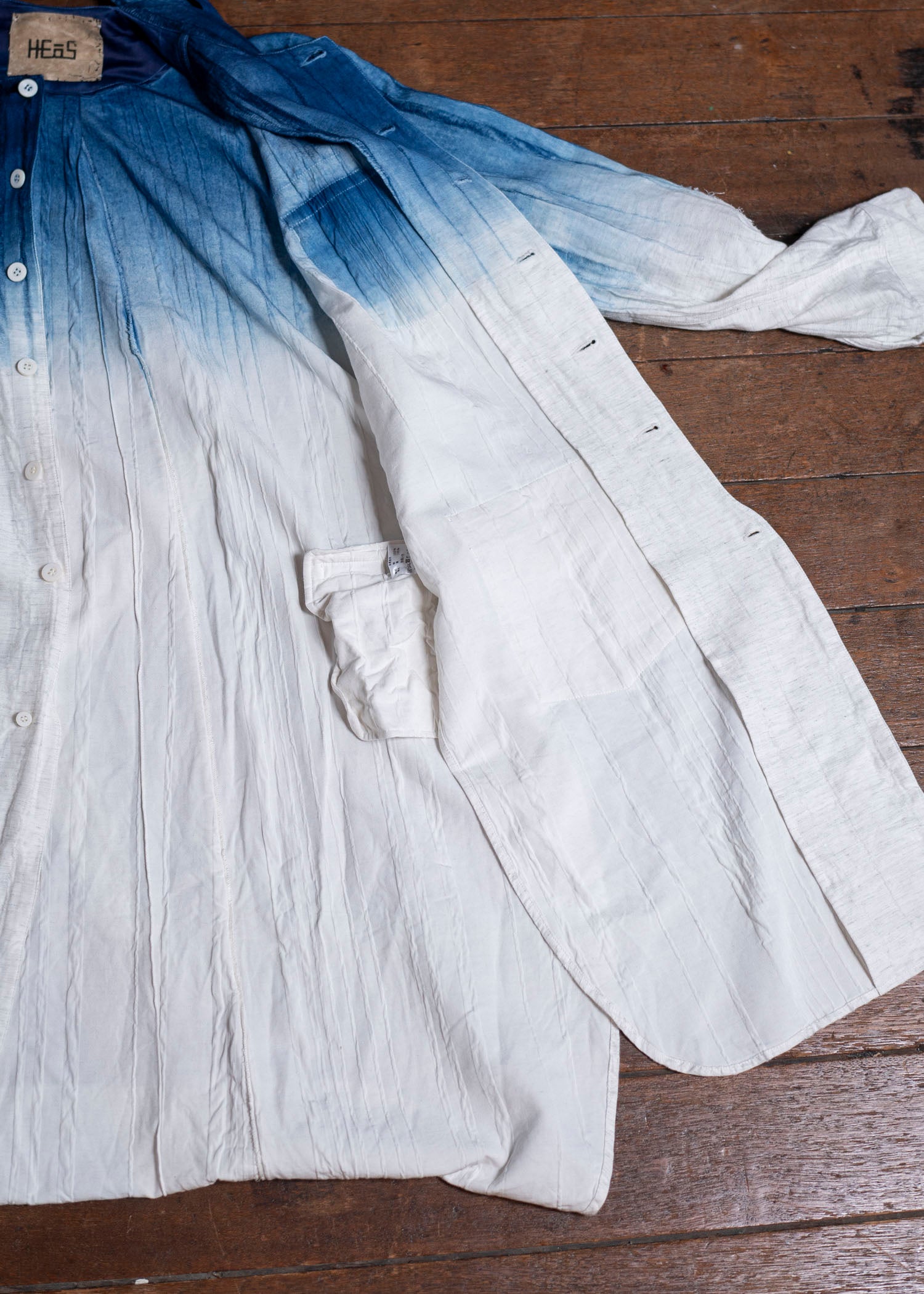 HEōS HEAW-SH004 Hunting Shirt Indigo&White