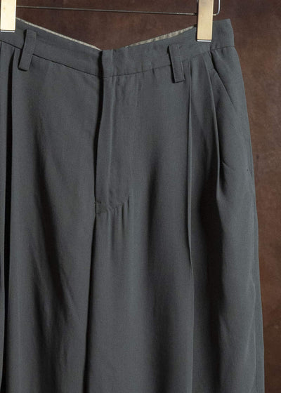 ZIGGY CHEN NARROW FIT PLEATED TROUSERS CHARLESTON GREEN 0W2620511