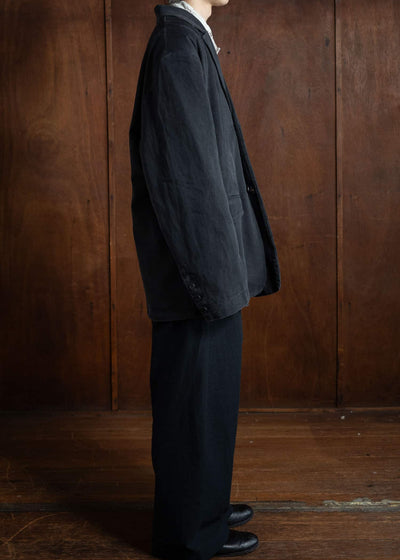 Professor.E Distressed Worker Blazer Washed Black 24FW-PE-JKT-11