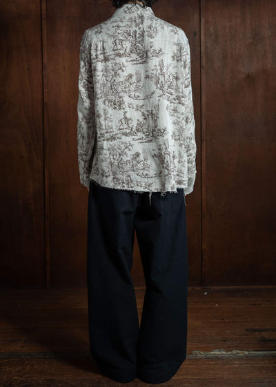 Professor.E Seasonal Print Ls Beige 24FW-PE-LSH-02