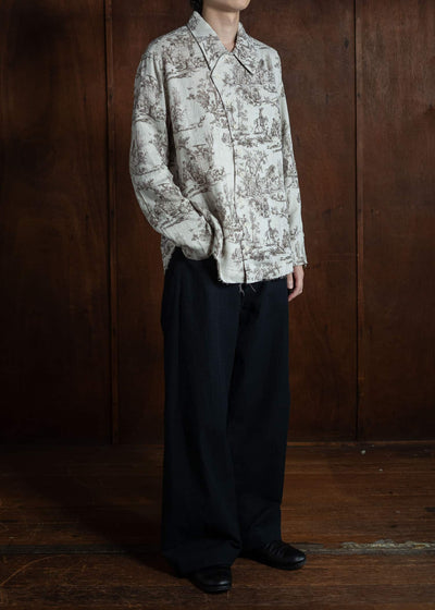 Professor.E Seasonal Print Ls Beige 24FW-PE-LSH-02