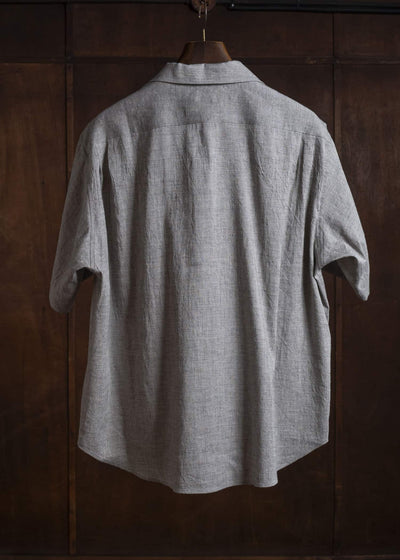 Gorsch #141ST-SSSH03-LCY Yak Mixed L/C Pullover Capri Short Sleeve Shirt Light Grey